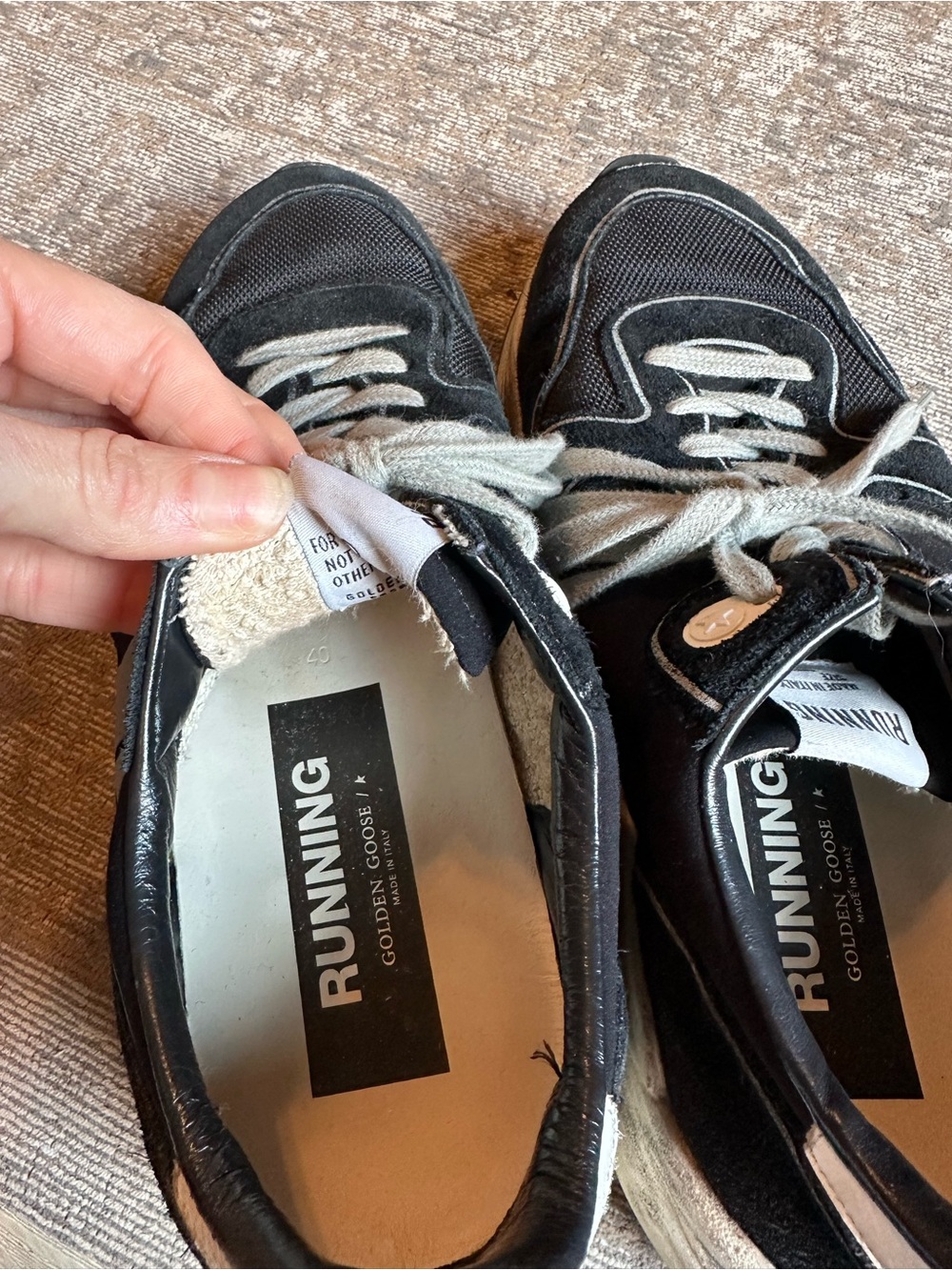 Golden Goose Black & Gray Star Accent Sneakers - Picture 5 of 6